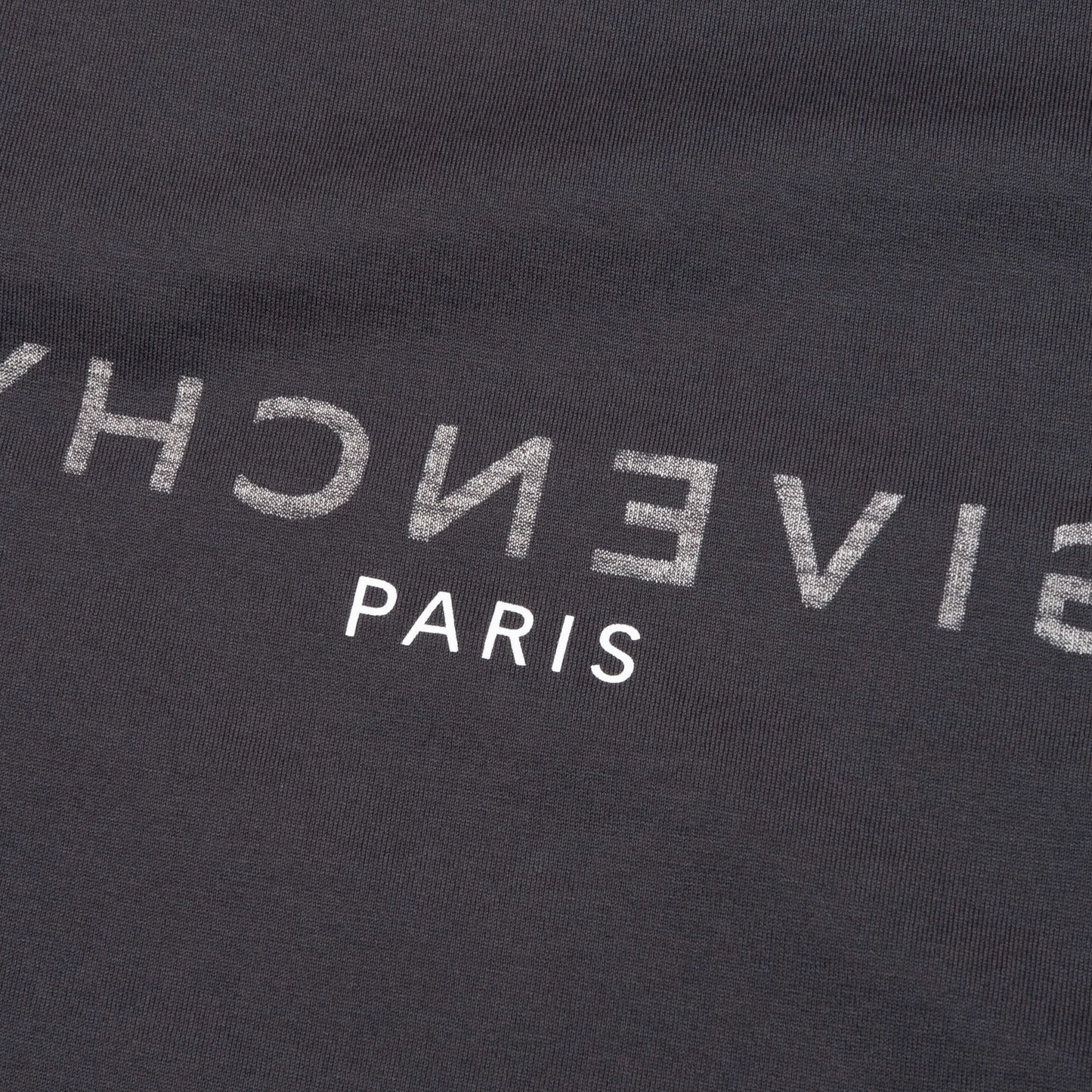 Slim Fit Reverse Print T-Shirt - Charcoal