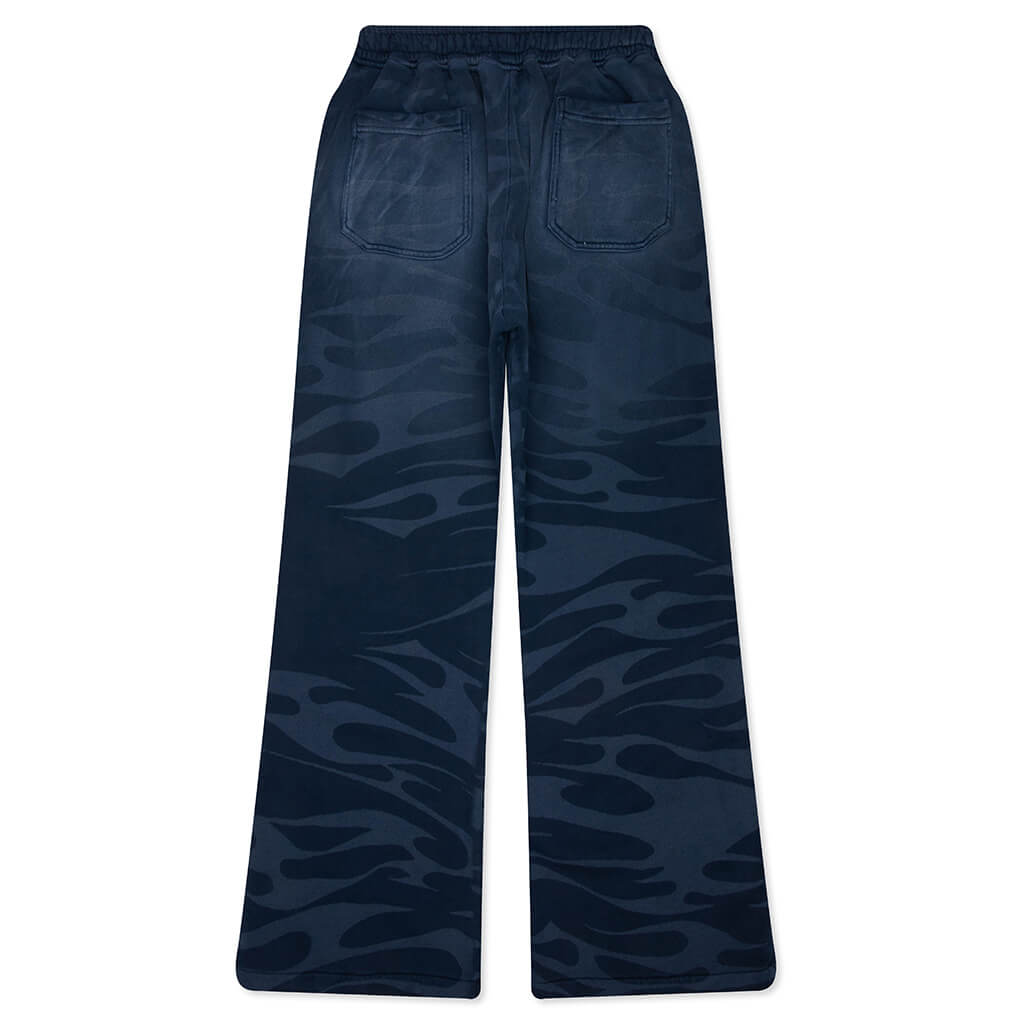 Snap Sweatpants with Flame - Black