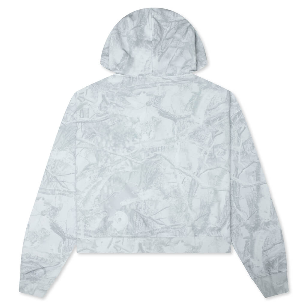 Snow Camo Eye Logo Zip-Up Hoodie - Washed White