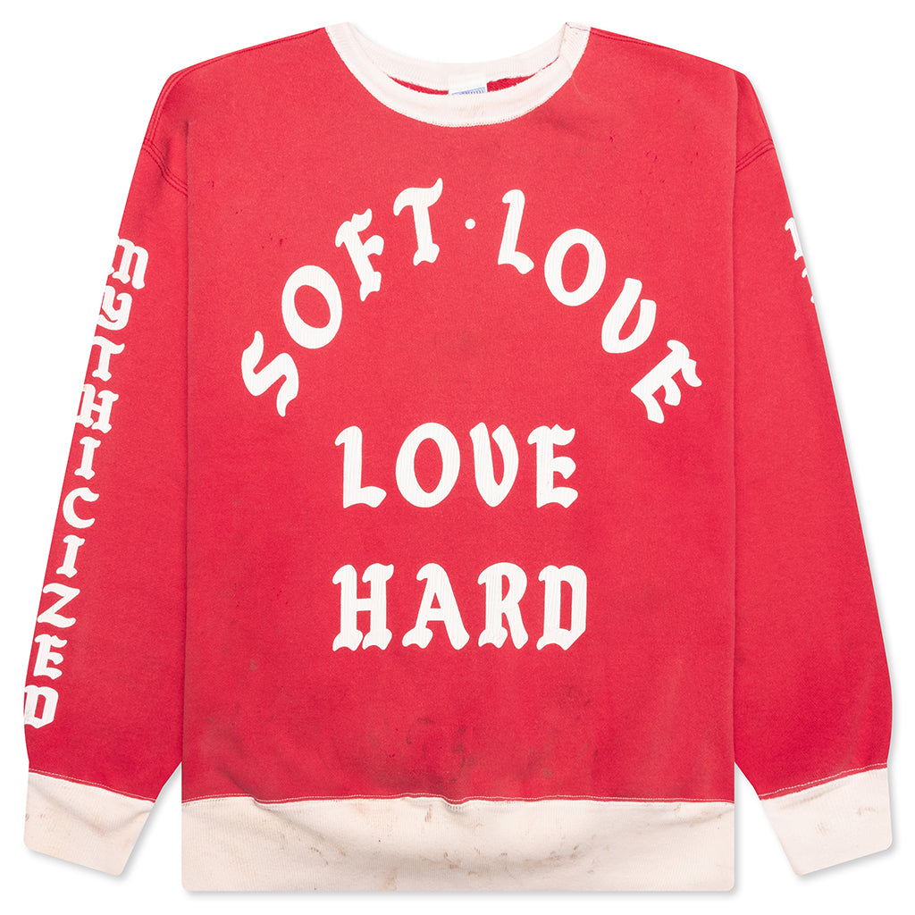 Soft Love Crew Sweater - Red