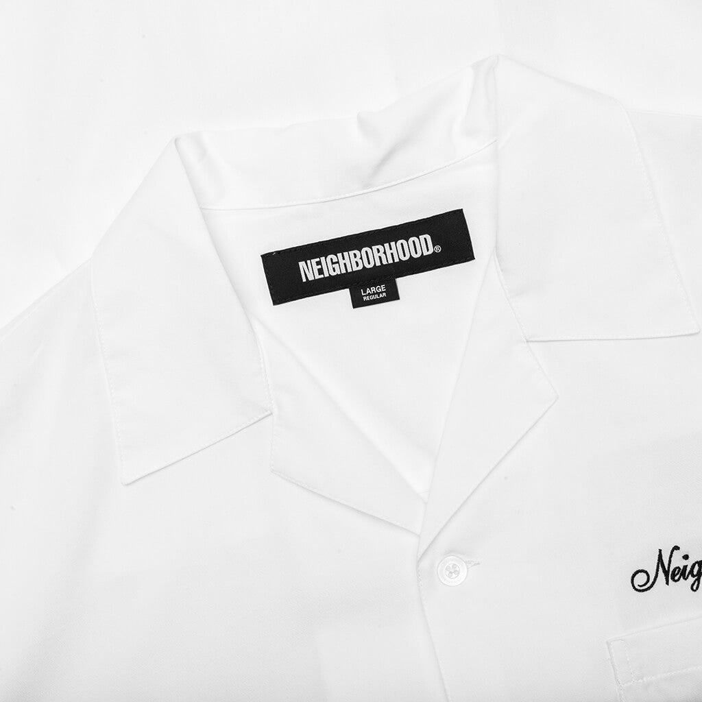 Solid Color Hawaiian S/S Shirt - White