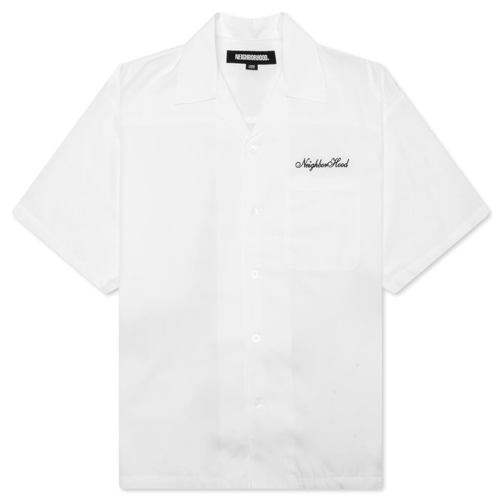 Solid Color Hawaiian S/S Shirt - White