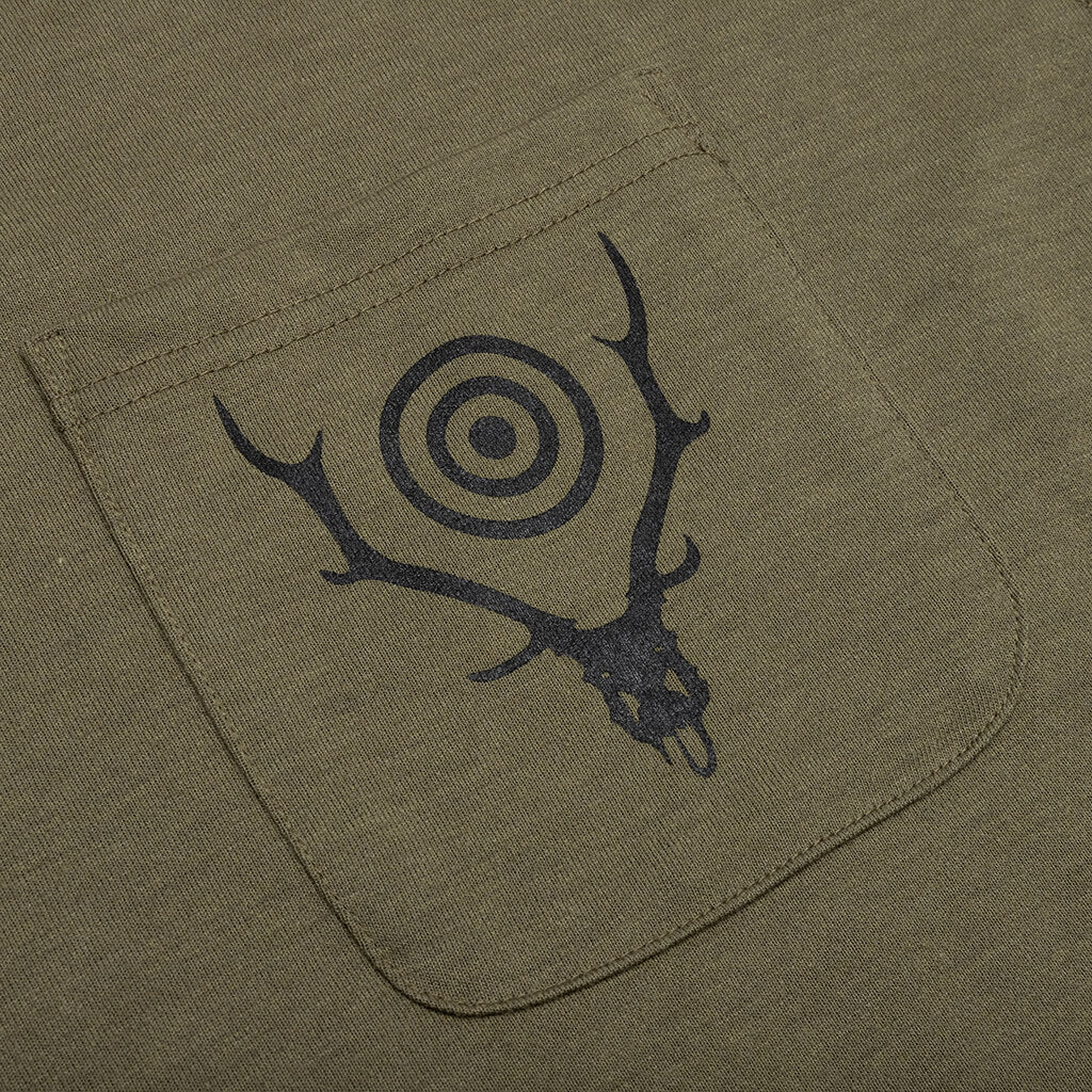 L/S Round Pocket Tee - Olive