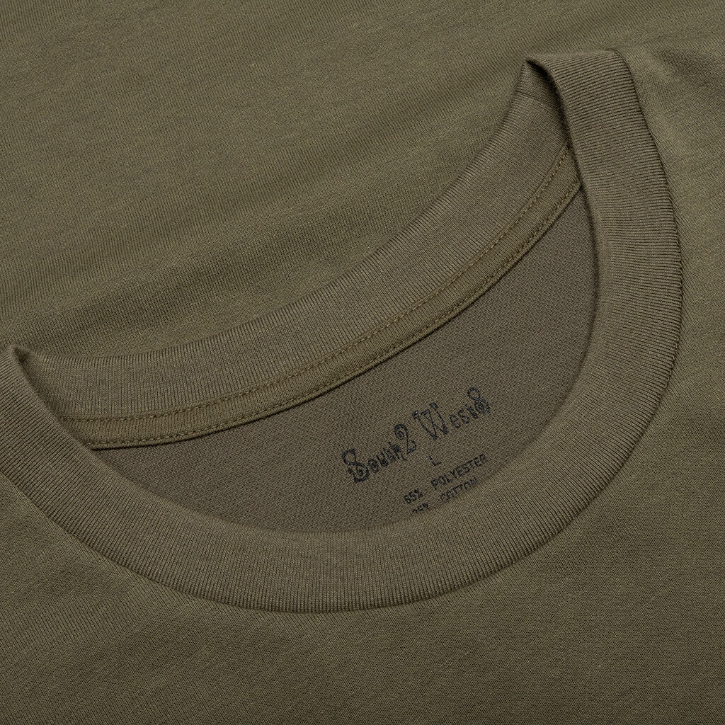 L/S Round Pocket Tee - Olive