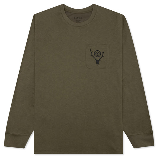 L/S Round Pocket Tee - Olive