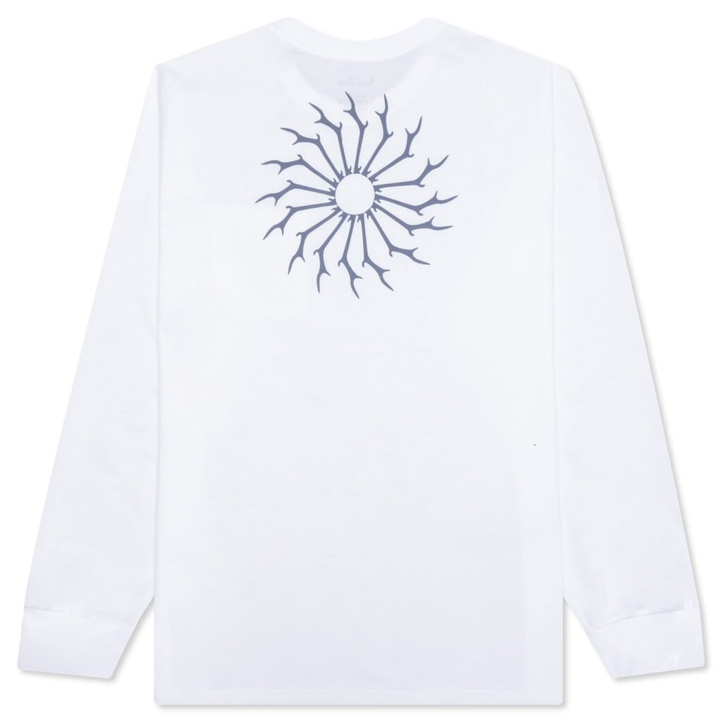 L/S Round Pocket Tee - White