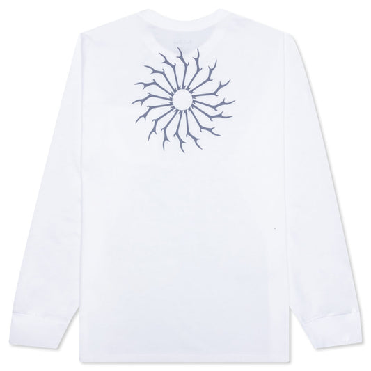 L/S Round Pocket Tee - White
