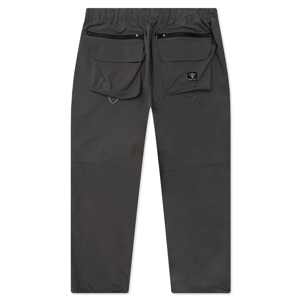 Multi-Pocket Belted 2 Way Pant - Charcoal