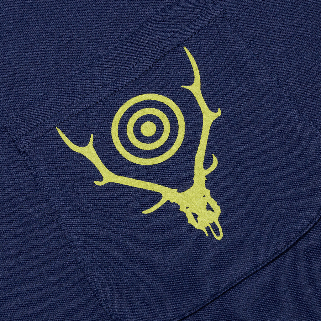 Round Pocket S/S Tee - Navy