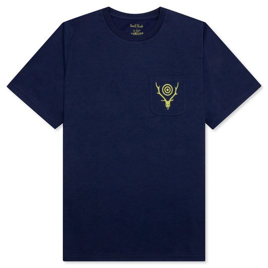 Round Pocket S/S Tee - Navy