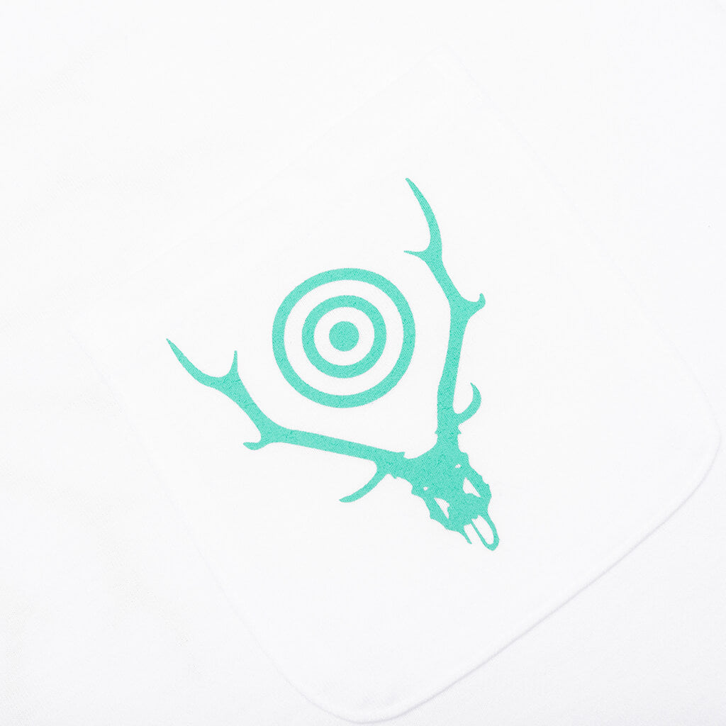 Round Pocket S/S Tee - White