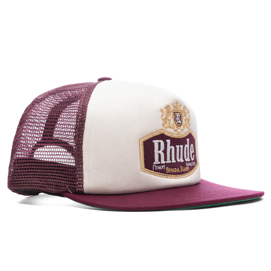 Special-Blend Trucker Hat - Maroon/Off-White