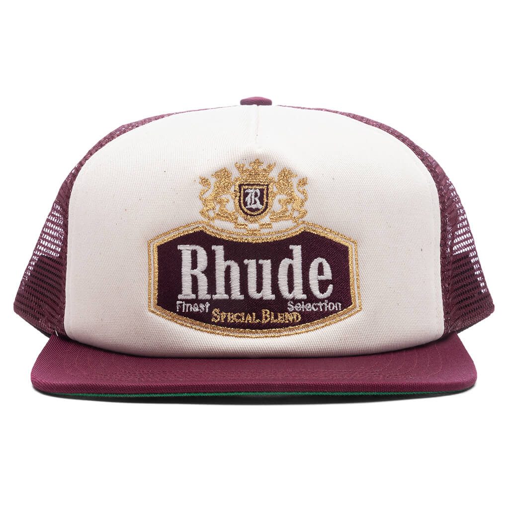 Special-Blend Trucker Hat - Maroon/Off-White