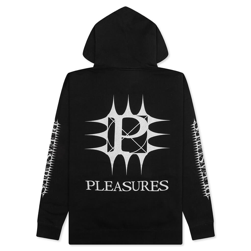 Spike Zip Hoodie - Black