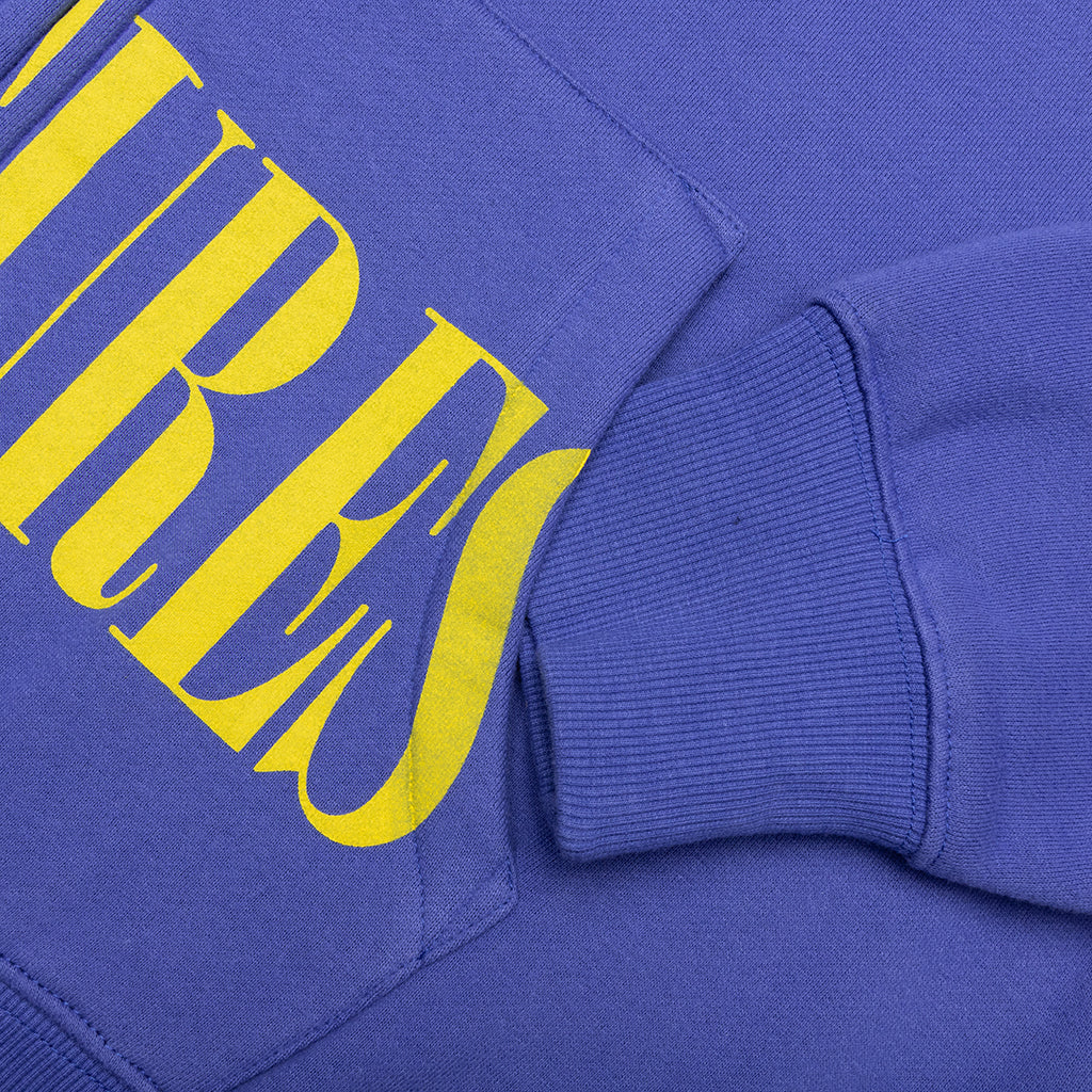Split Zip Hoodie - Blue