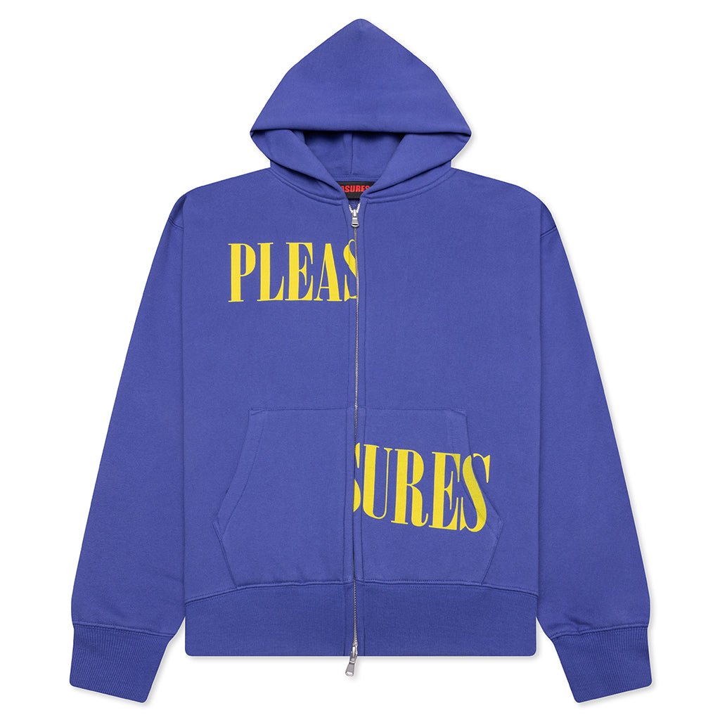 Split Zip Hoodie - Blue