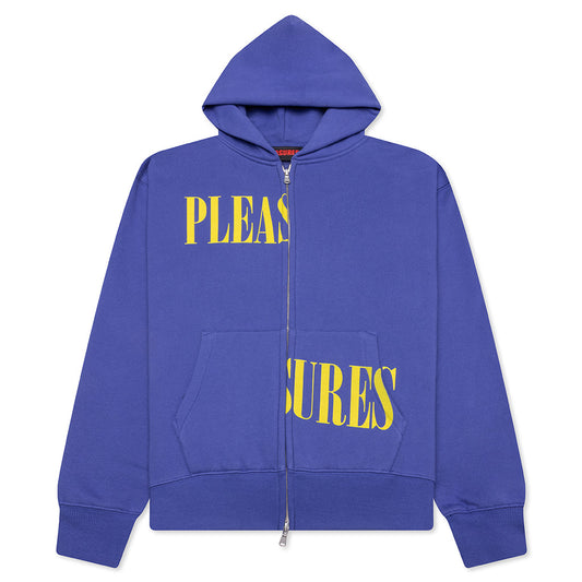 Split Zip Hoodie - Blue