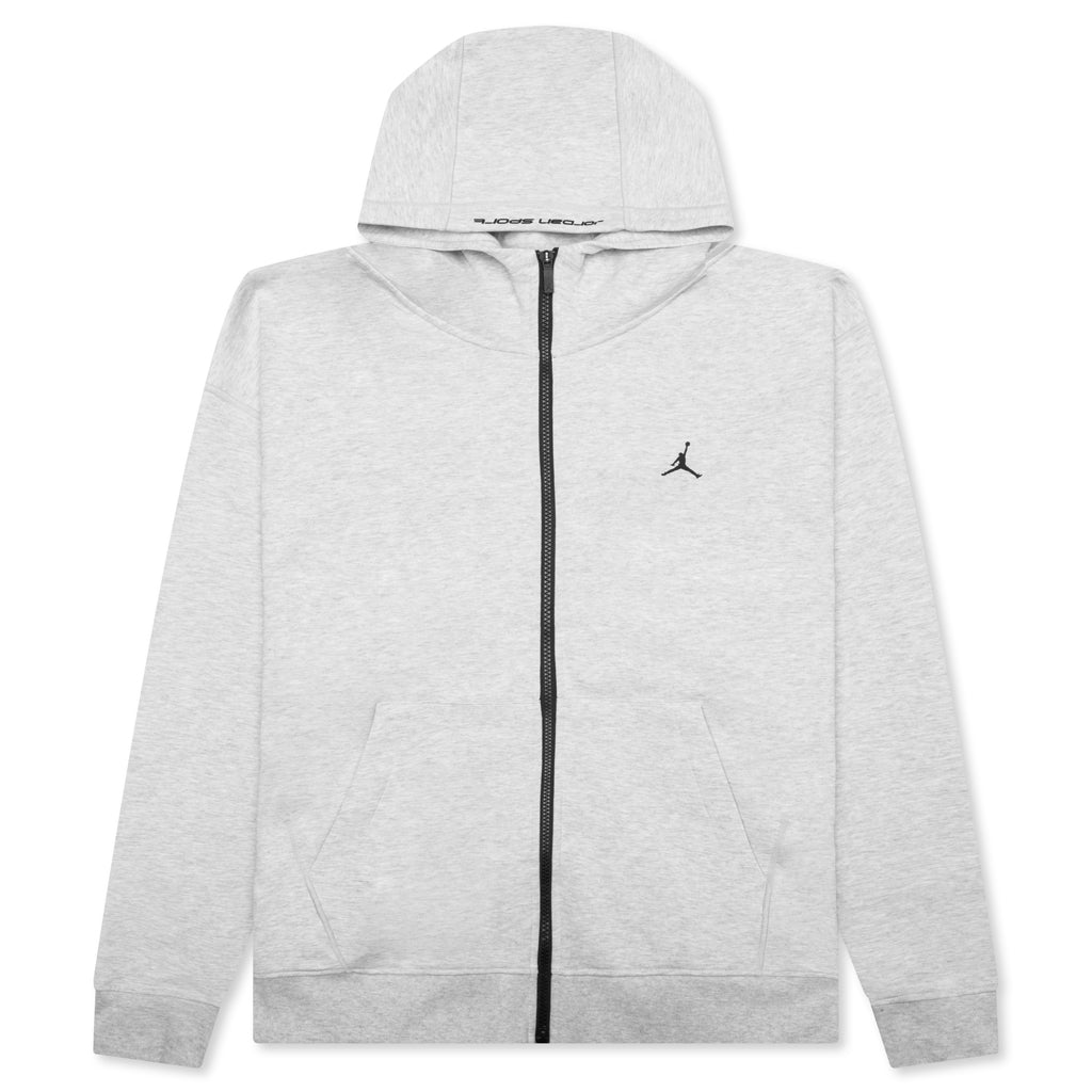 Sport Hoop Fleece Zip Up Jacket - Grey Heather/Black