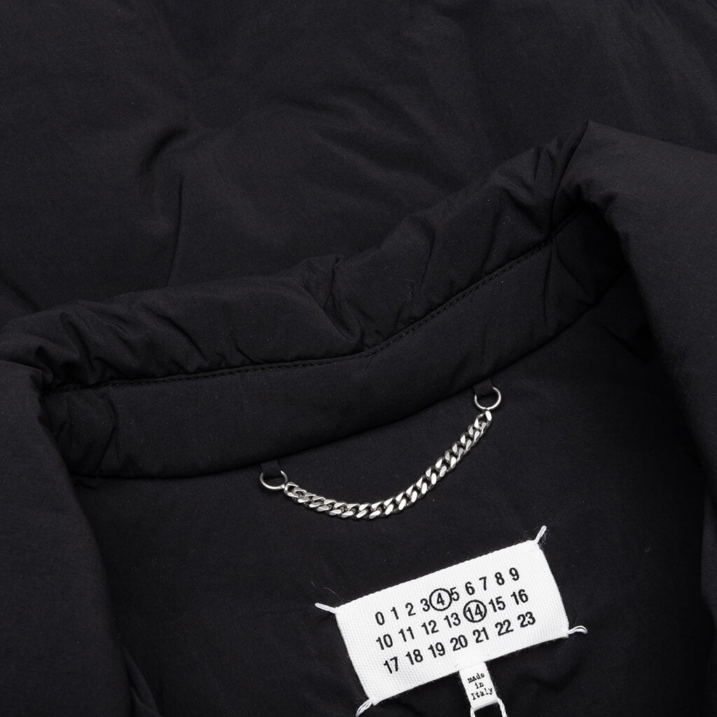 Matte Puffer Jacket 'Glam Slam' - Black