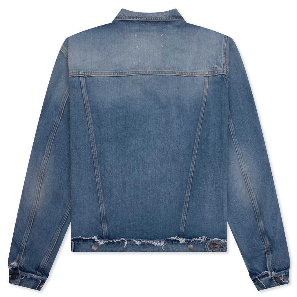 Denim Caban Jacket - Washed Blue