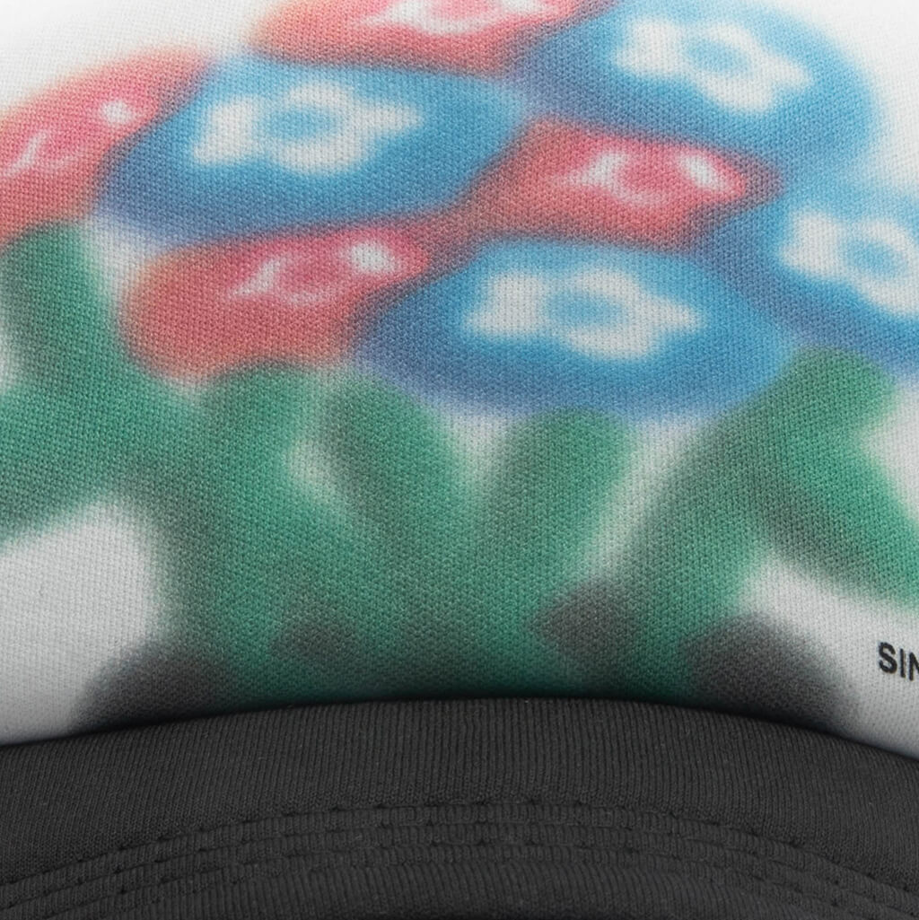 AirBrush Flower Trucker Hat - Black