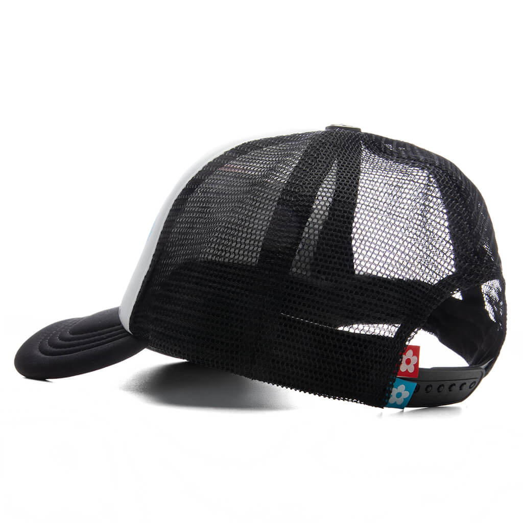 AirBrush Flower Trucker Hat - Black