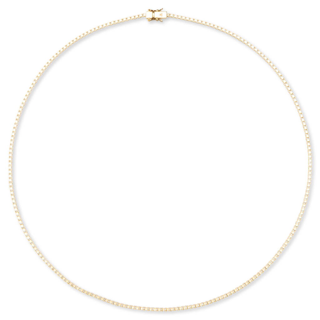 Square Chain Gold - 925 Sterling Silver/9K Gold