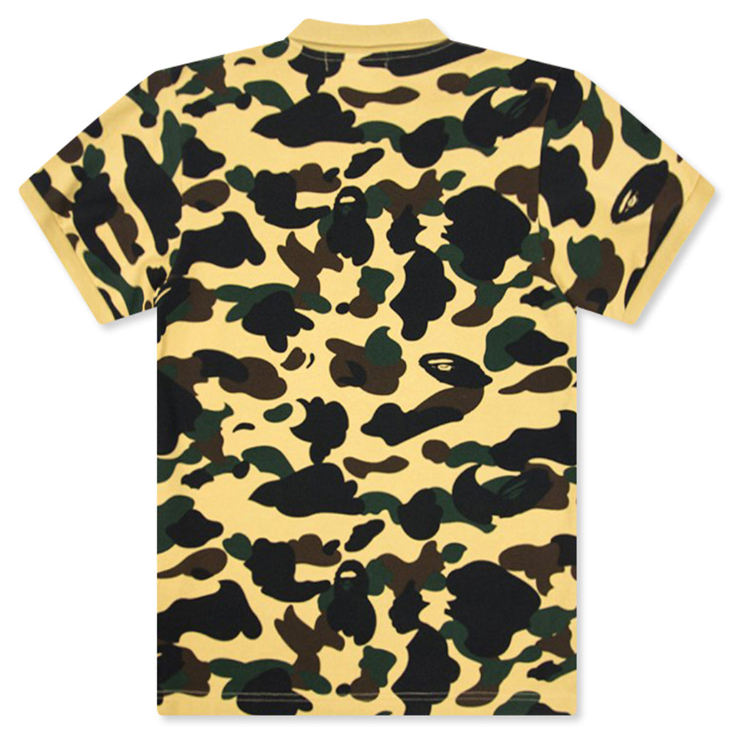 1ST Camo Ape Head One Point Polo - Yellow