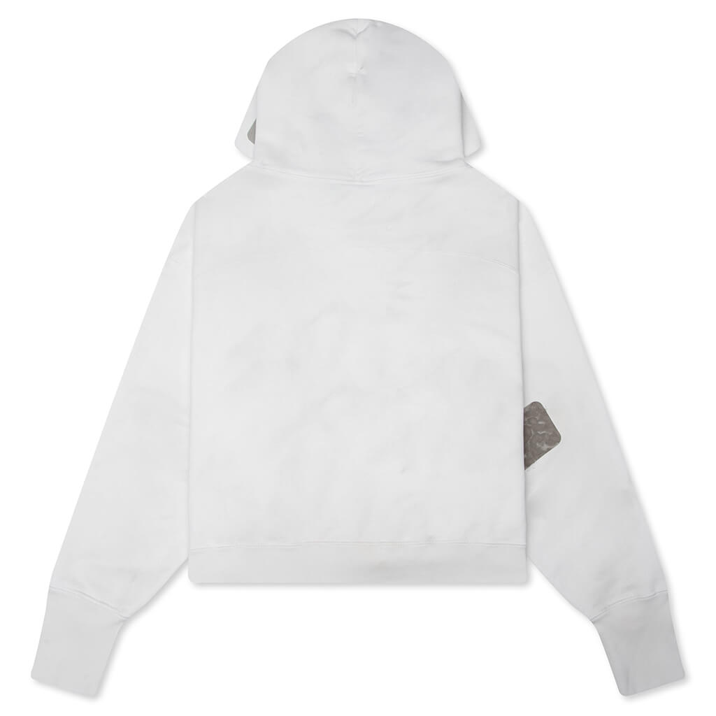 Stamp Zip-Up Hoodie - Vintage White