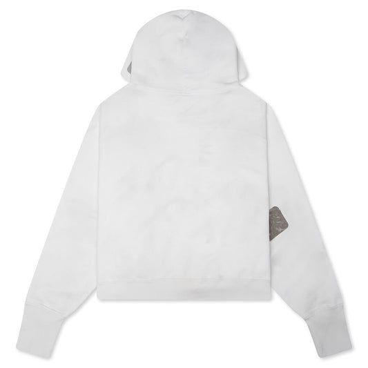 Stamp Zip-Up Hoodie - Vintage White