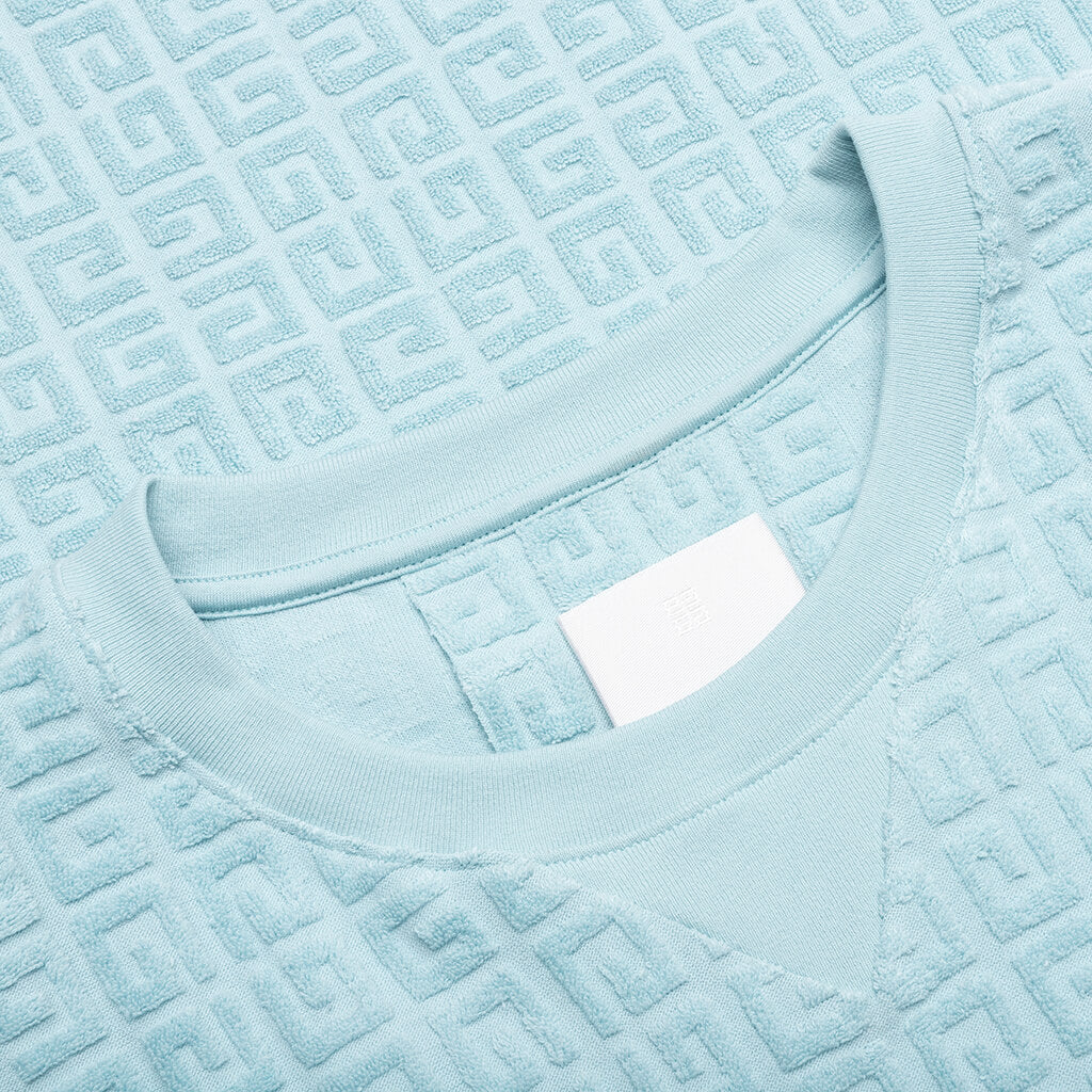 4G Cotton Towelling T-Shirt - Sky Blue
