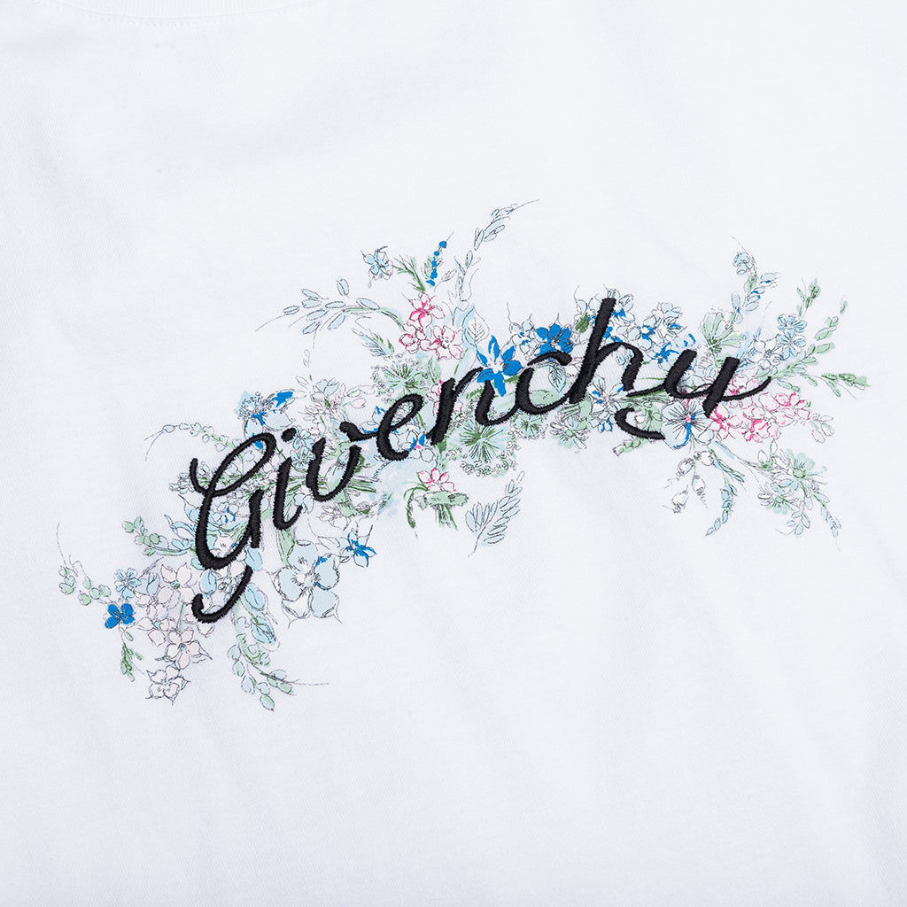 Flowers Cotton T-Shirt - White