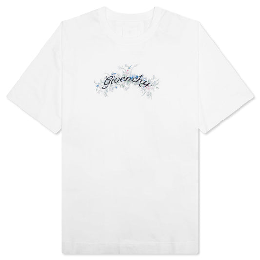 Flowers Cotton T-Shirt - White