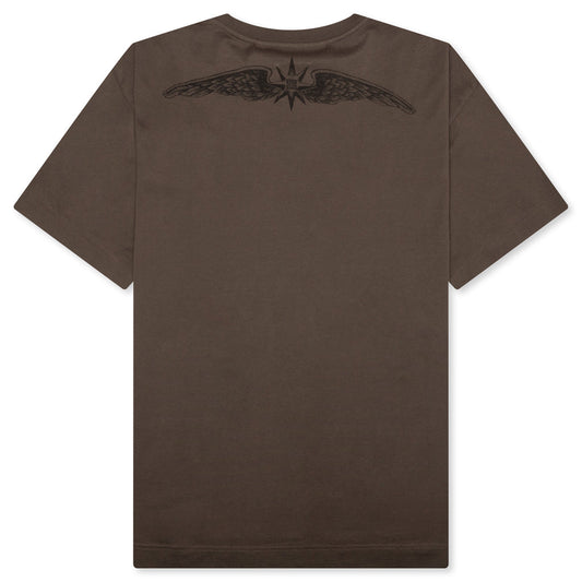 Wings Cotton T-Shirt - Khaki
