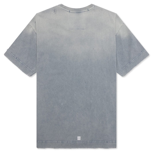 Distressed Logo T-Shirt - Military Blue