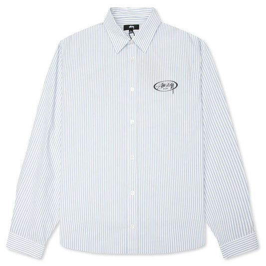 Standard L/S Shirt Logo - Blue Stripe