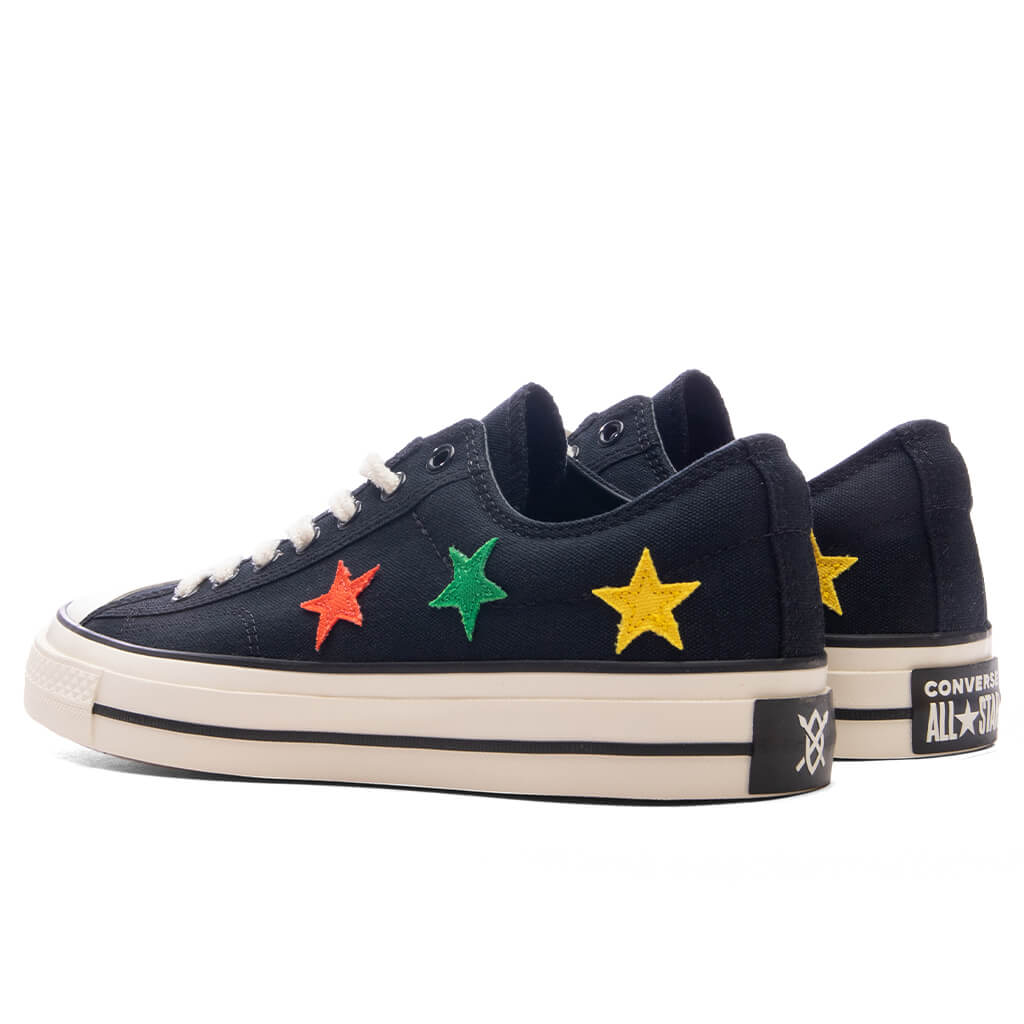 Converse x Daily Paper Star Player 76 Ox - Black/Fern Green/Cyber Yellow