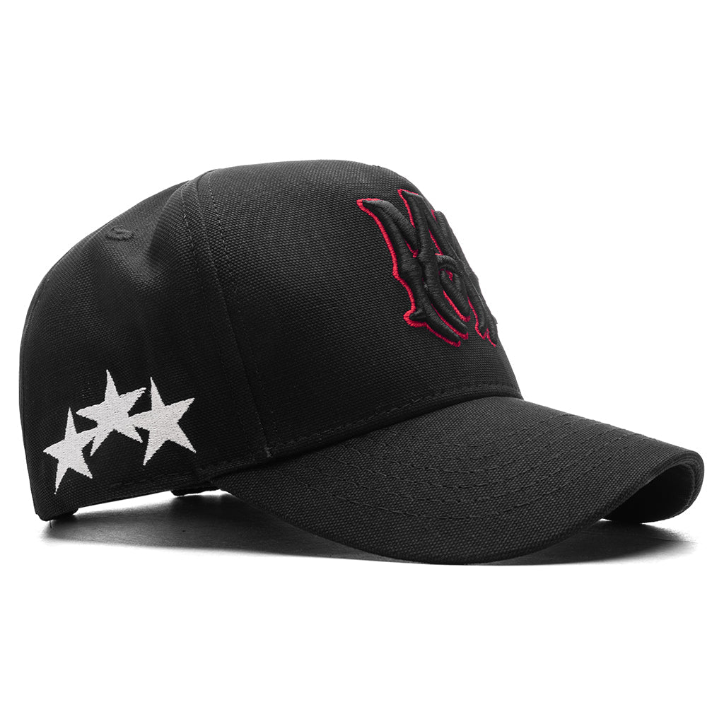 Stars MA Canvas Hat - Black/Red