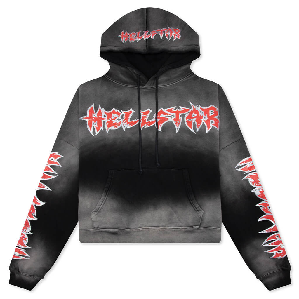 Stars Shine Graffiti Hoodie - Black/Red