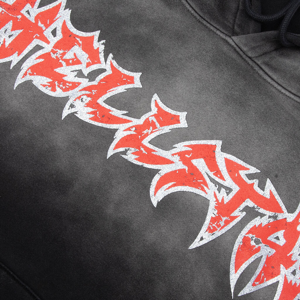 Stars Shine Graffiti Hoodie - Black/Red