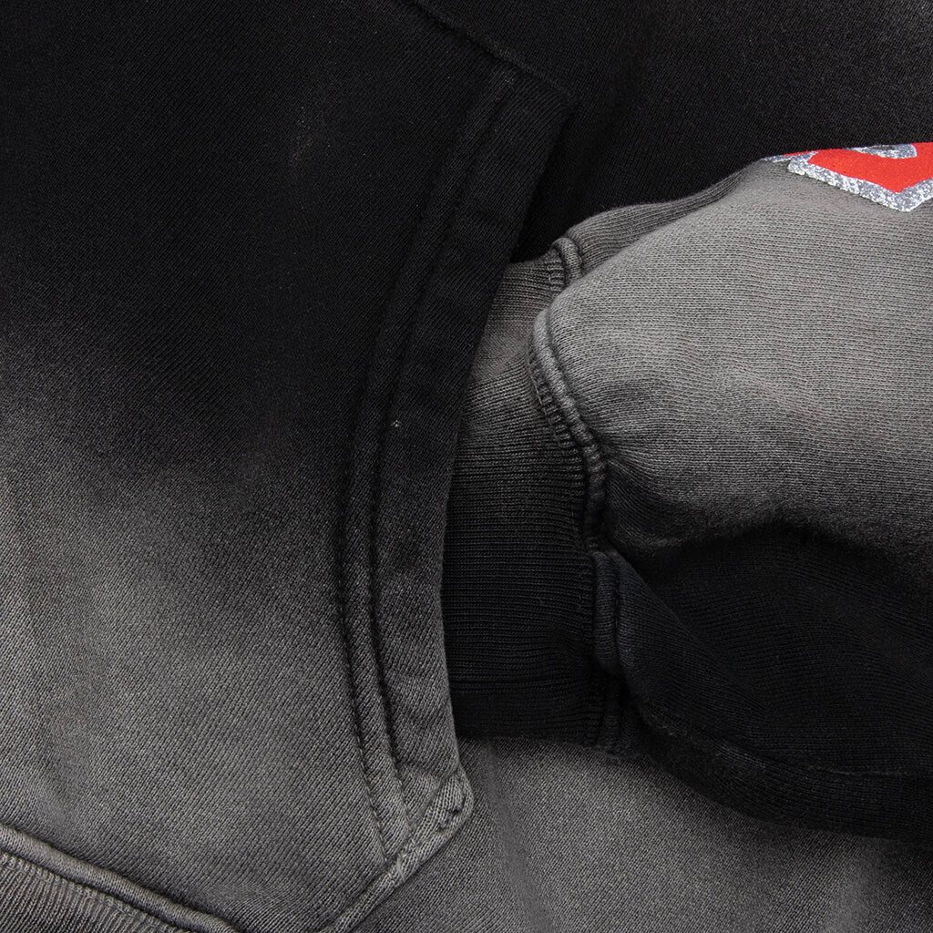 Stars Shine Graffiti Hoodie - Black/Red