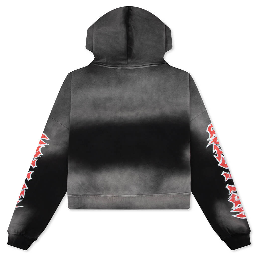 Stars Shine Graffiti Hoodie - Black/Red