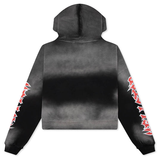 Stars Shine Graffiti Hoodie - Black/Red