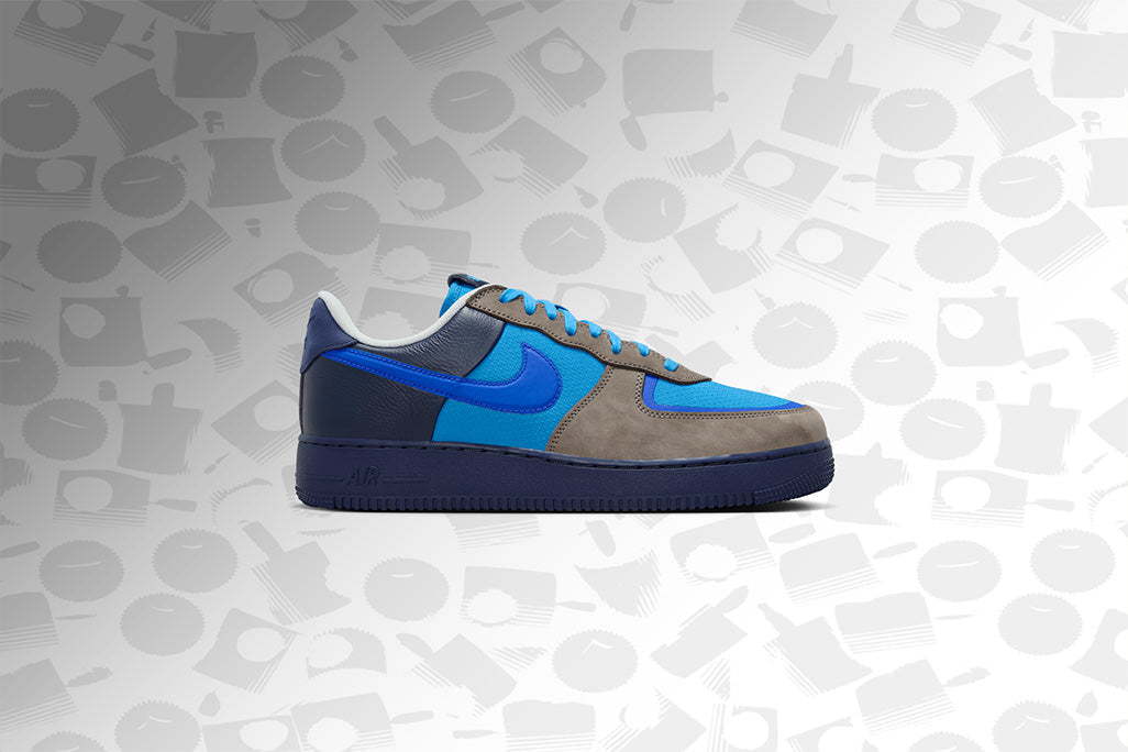 Nike x Stash Air Force 1 Low - Soft Grey/Varsity Royal/Harbor Blue