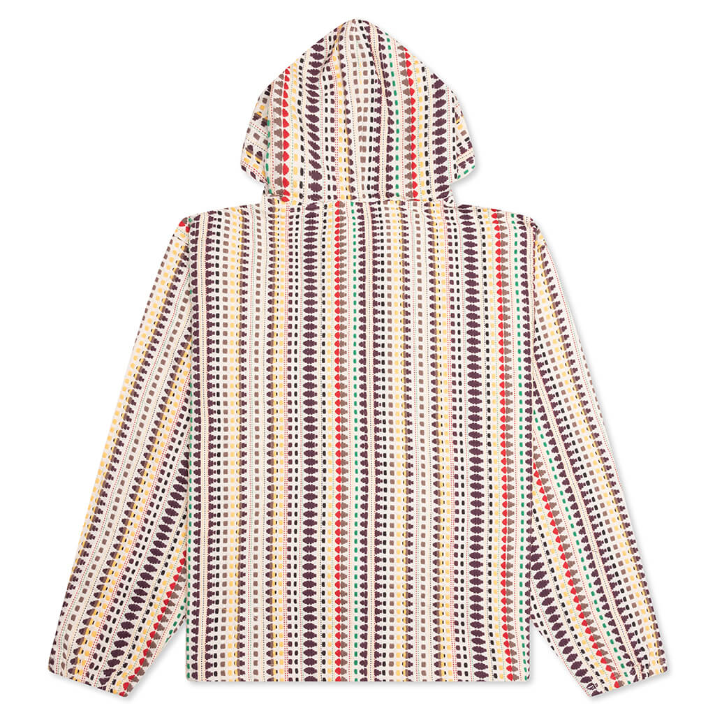 Stitch Poncho Hoodie - Ecru