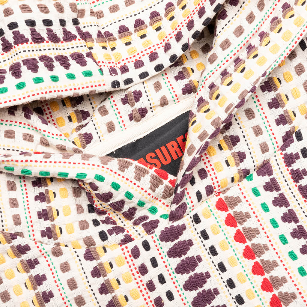 Stitch Poncho Hoodie - Ecru
