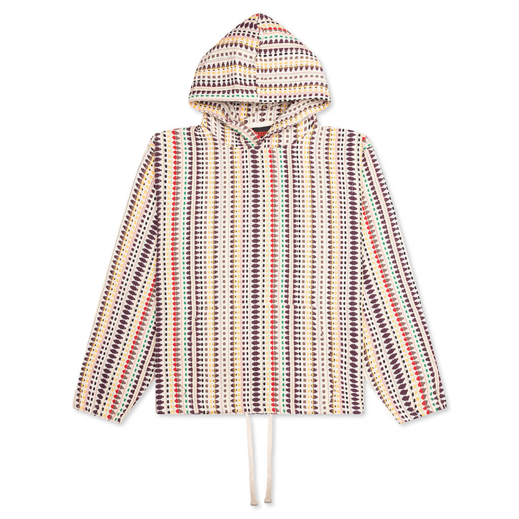 Stitch Poncho Hoodie - Ecru