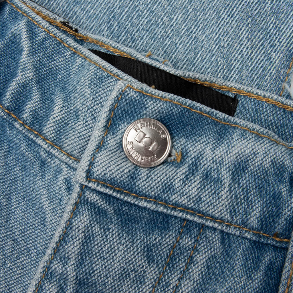 Stone Wash Ollie Denim - Light Indigo Denim