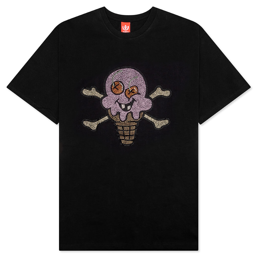 Stones Rhinestones S/S Tee - Black