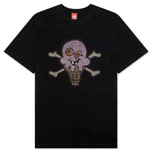 Stones Rhinestones S/S Tee - Black